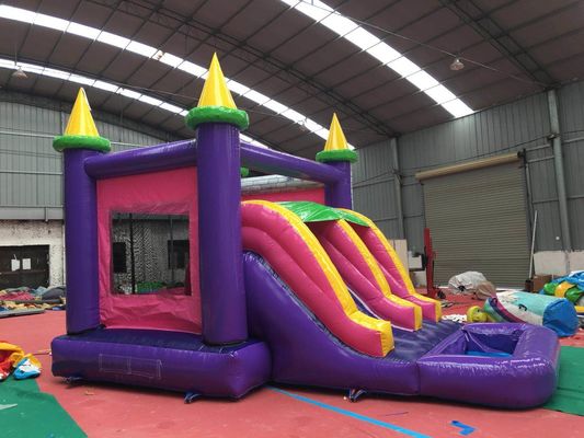 Industrial Inflatable Slide And Bounce House Durable Double Zippers